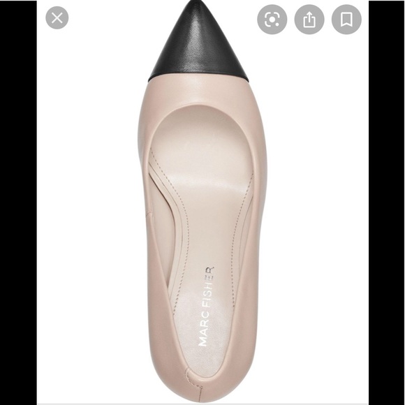 Marc Fisher Shoes | Nwt Marc Fisher Velda Cap Toe Pump Black Tan | Poshmark